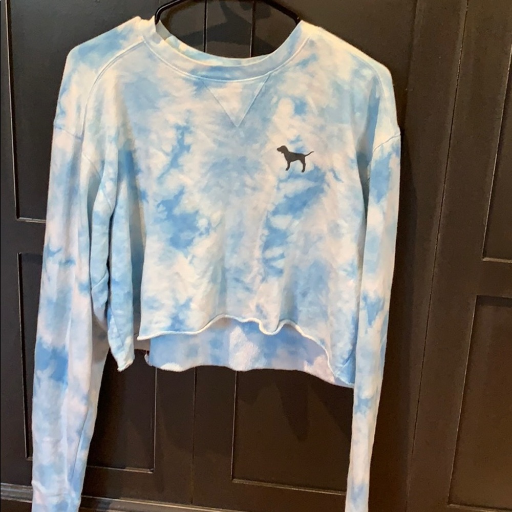 Cute tie-dye pink blue medium sweater